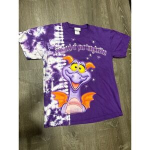 VTG Disney Figment of Your Imagination Tie Dye Graphic T Shirt Purple Women's M